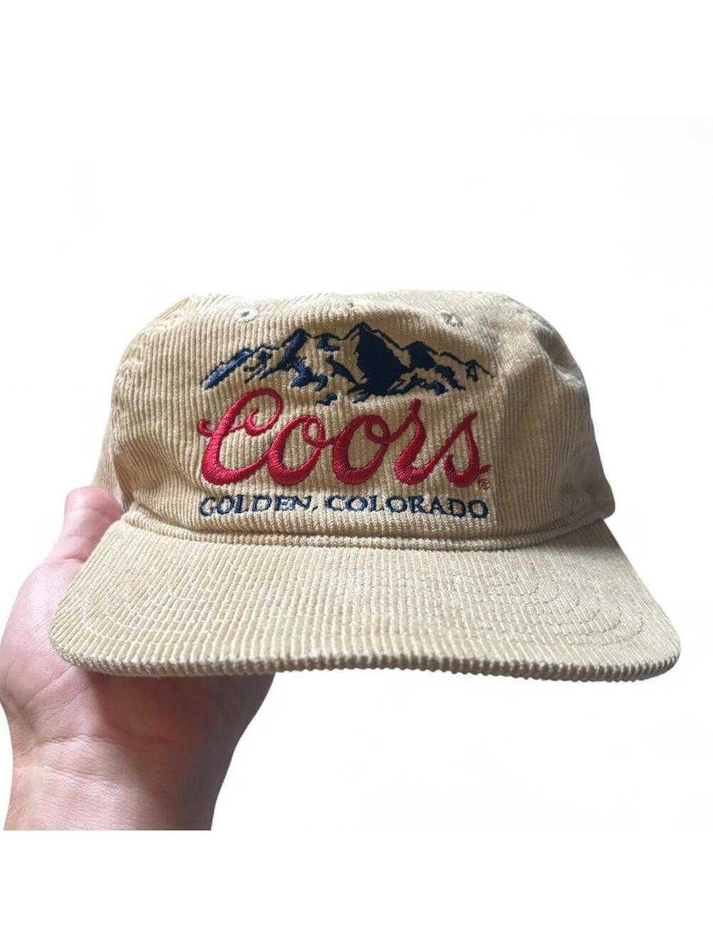 Beautiful vintage style corduroy Coors Light hat.